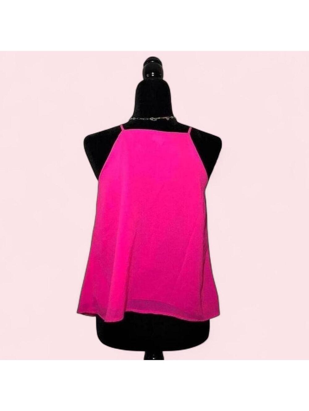Bright Pink Y2K 2000s Kimcine Tank Top Size Small Barbiecore Coquette - Picture 5 of 6